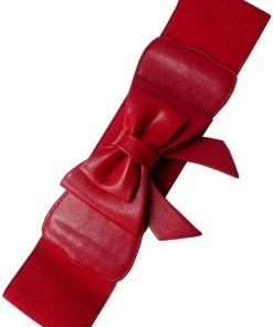 Banned Paris Bow Retro 50's Elastic Belt Red