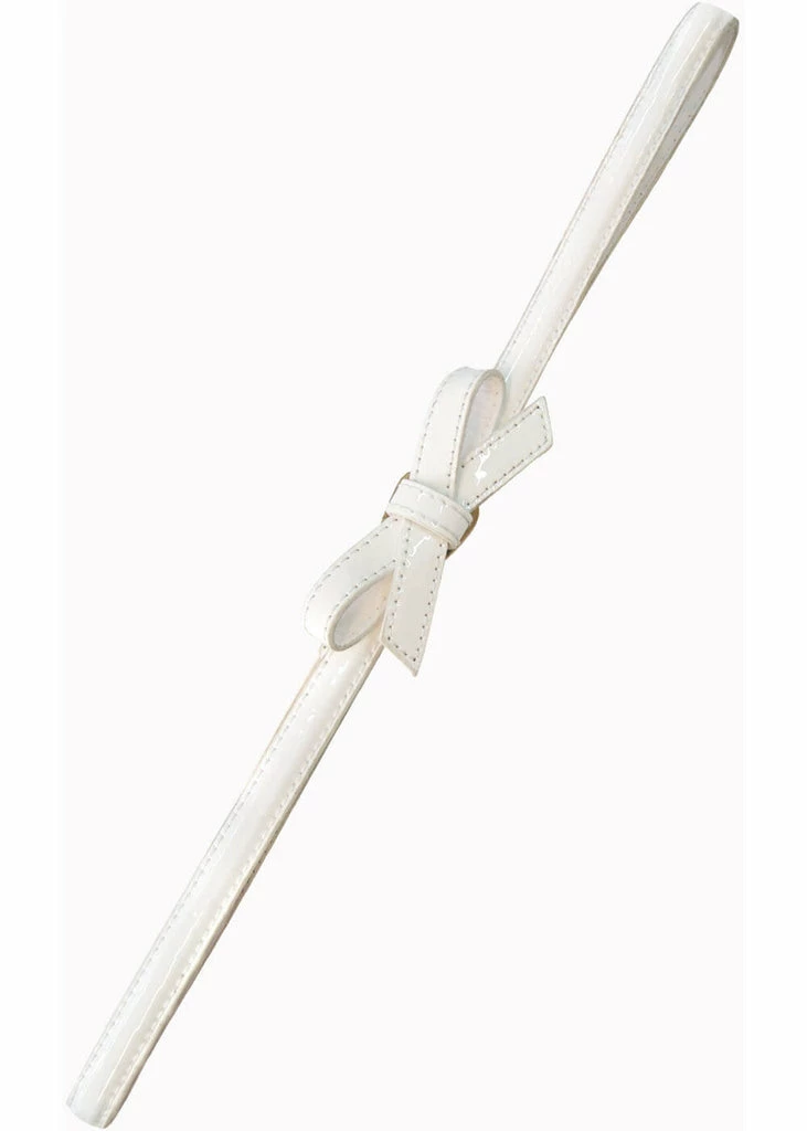 Banned Gold Rush 50's Lacquer Belt White 1 Banned Gold Rush 50's Lacquer Belt White