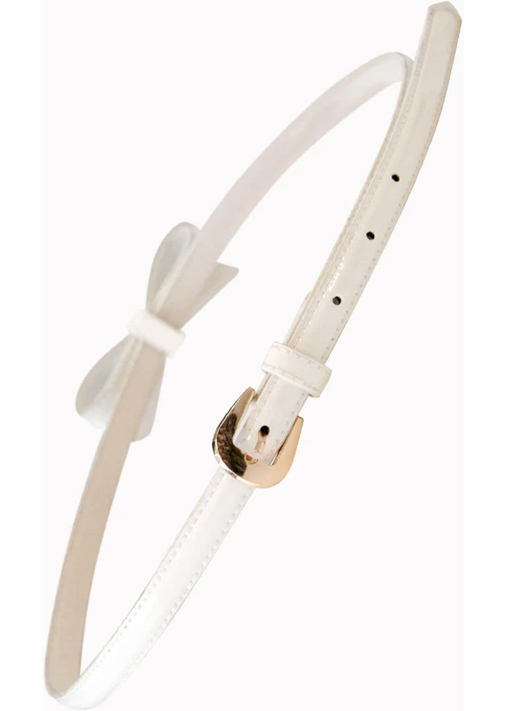 Banned Gold Rush 50's Lacquer Belt White 2 Banned Gold Rush 50's Lacquer Belt White - Image 2