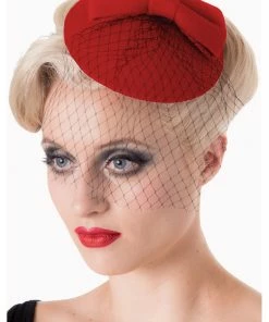 Banned Candice 50's Fascinator Red