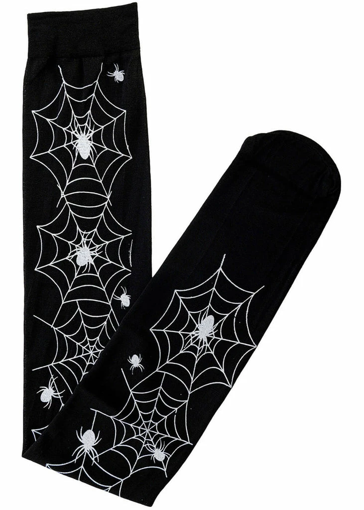 Banned Spiderweb Socks Black 1 Banned Spiderweb Socks Black