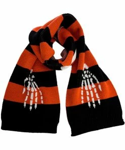 Banned Halloween Skull Scarf Orange