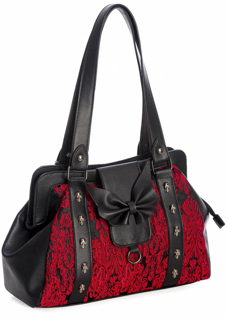 Banned Maplesage Damask Bag Red 3 Banned Maplesage Damask Bag Red - Image 3