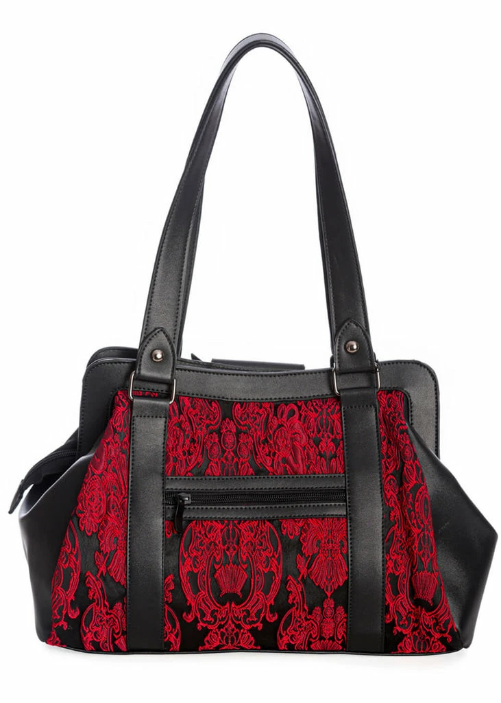 Banned Maplesage Damask Bag Red 2 Banned Maplesage Damask Bag Red - Image 2