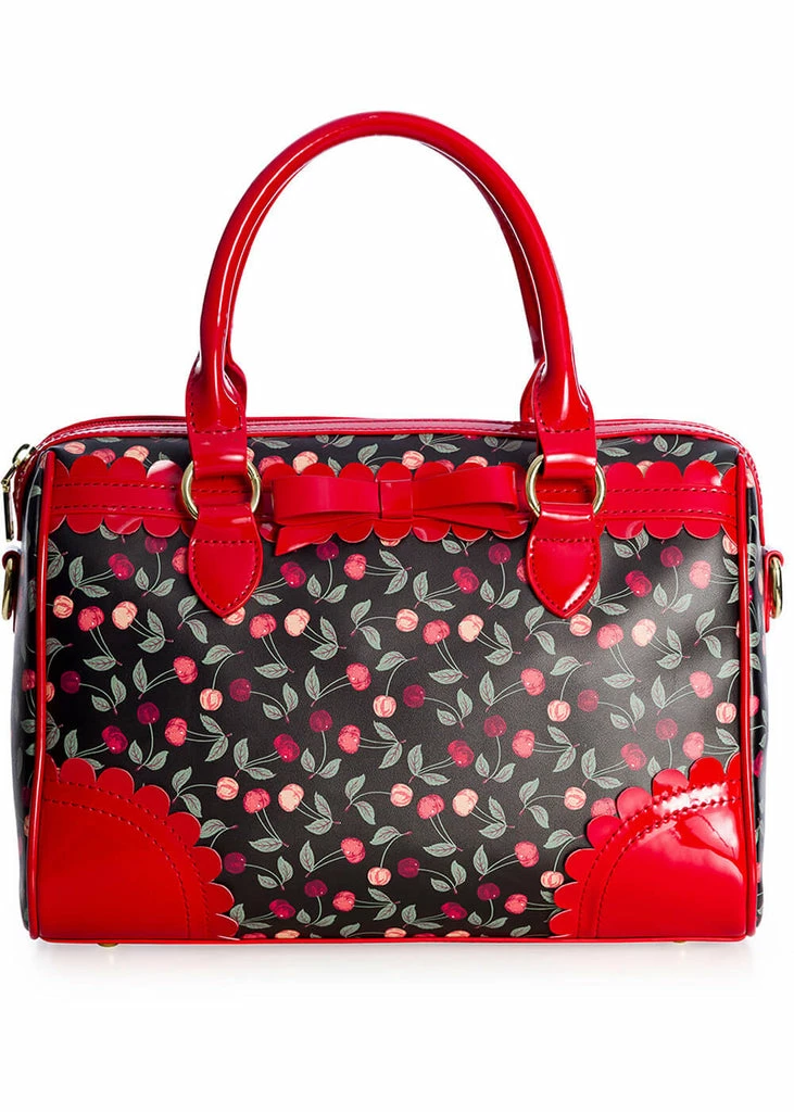 Banned Country Cherry 50's Handbag Black 1 Banned Country Cherry 50's Handbag Black