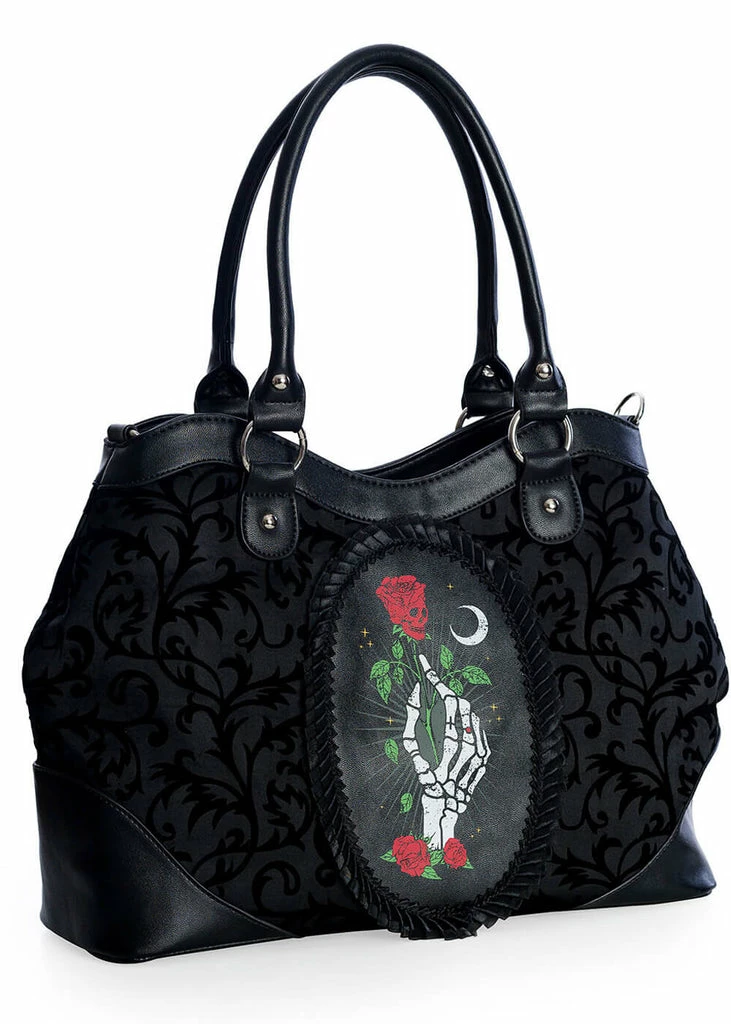 Banned Ishtar Skeleton Rose Bag Black 4 Banned Ishtar Skeleton Rose Bag Black - Image 4