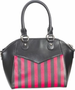 Banned Another Lost Soul Striped Handbag Black Red -Love Vintage Sales banned BG34301 another lost soul bag blk red 2 1024x1024