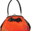 Banned Old Hallows Eve Spiderweb Bag Orange