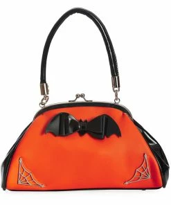 Banned Old Hallows Eve Spiderweb Bag Orange