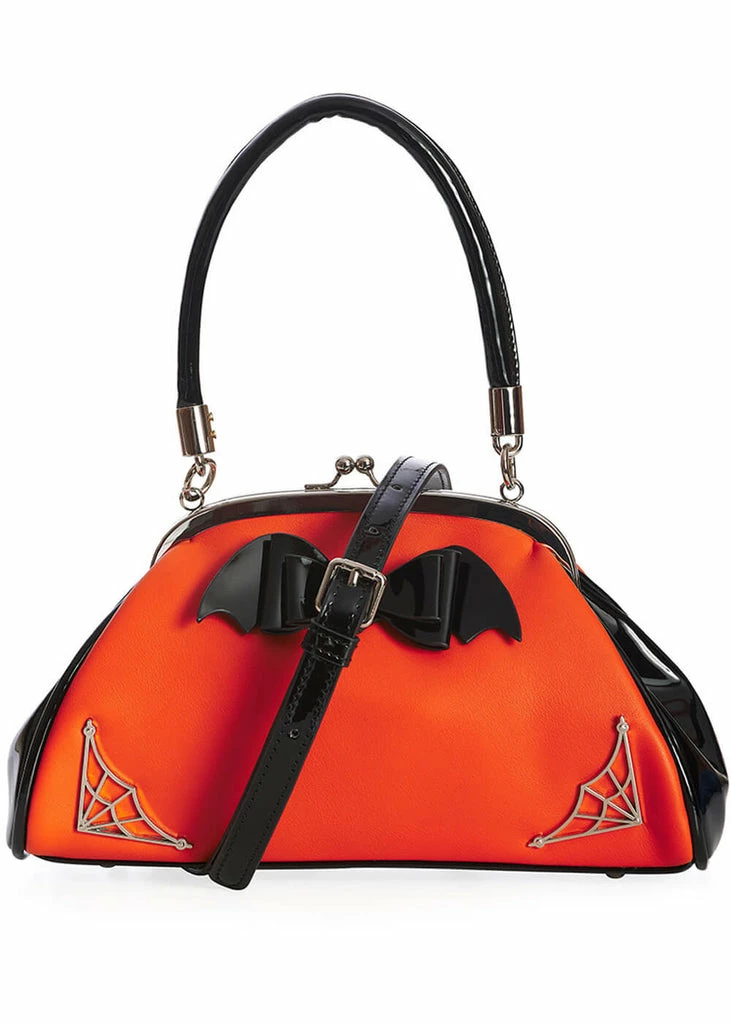 Banned Old Hallows Eve Spiderweb Bag Orange 4 Banned Old Hallows Eve Spiderweb Bag Orange - Image 4