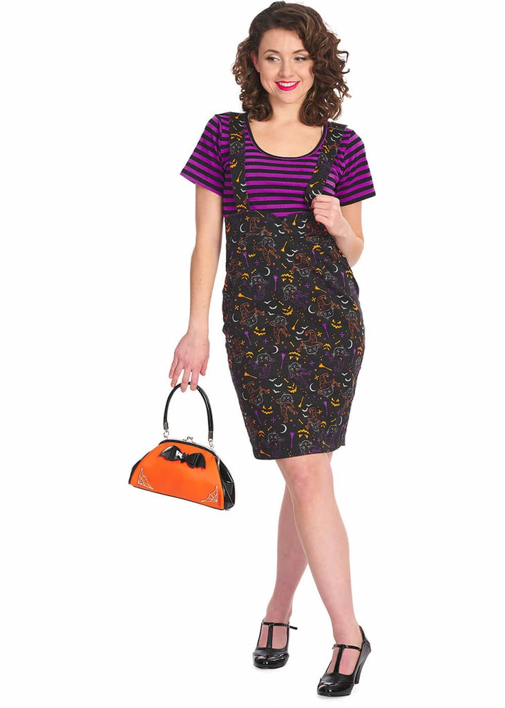 Banned Old Hallows Eve Spiderweb Bag Orange 2 Banned Old Hallows Eve Spiderweb Bag Orange - Image 2