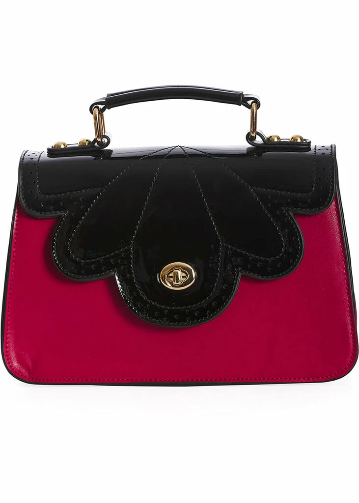 Banned Scalloped Handbag Red 1 Banned Scalloped Handbag Red