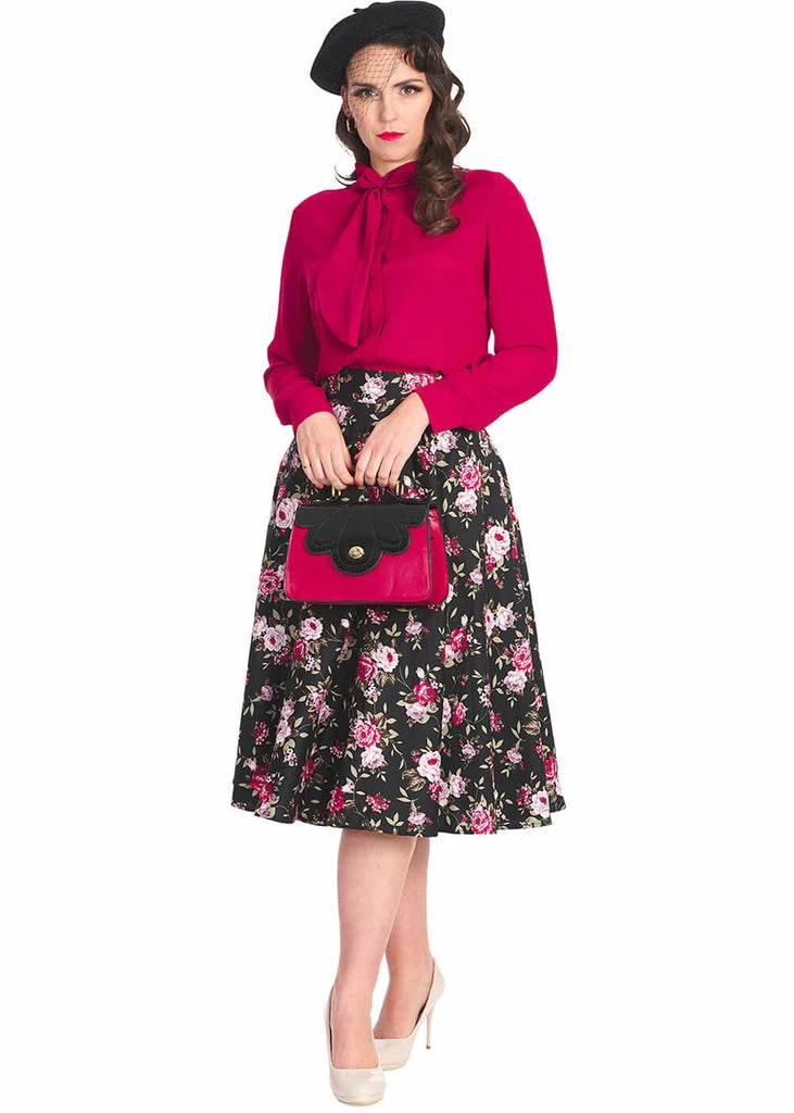 Banned Scalloped Handbag Red 2 Banned Scalloped Handbag Red - Image 2