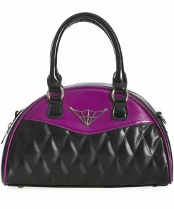 Banned Lillyweb Spiderweb Handbag Purple