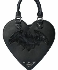 Banned Dreamology Bat Heart Bag Black