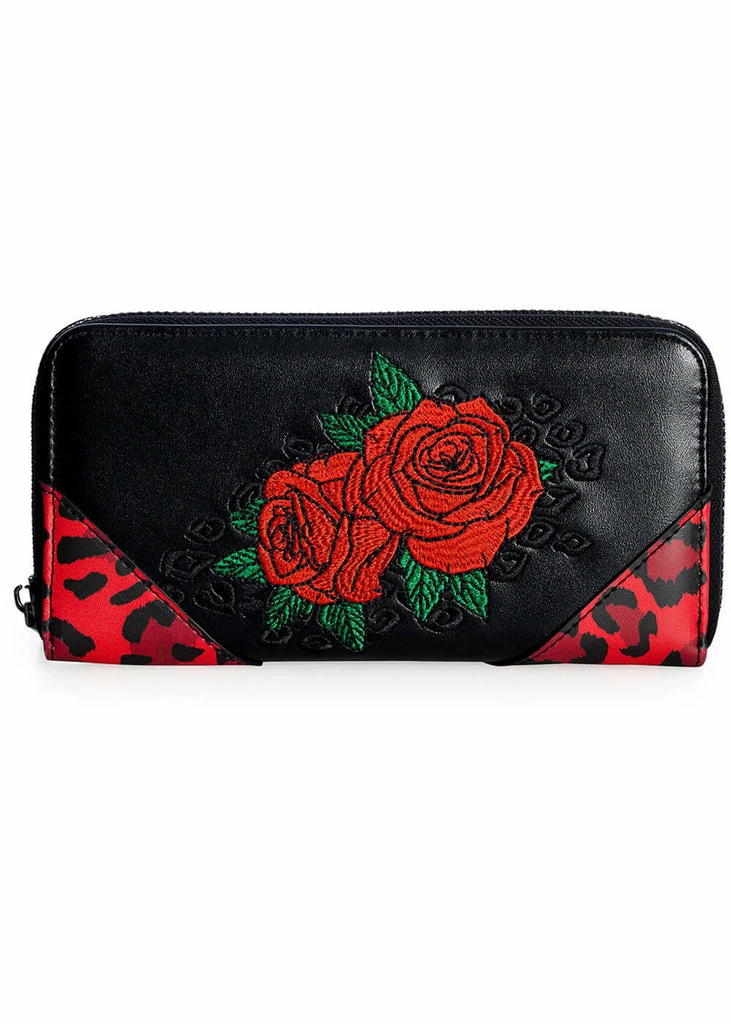 Banned Rockabilly Rose 50's Wallet Black 1 Banned Rockabilly Rose 50's Wallet Black