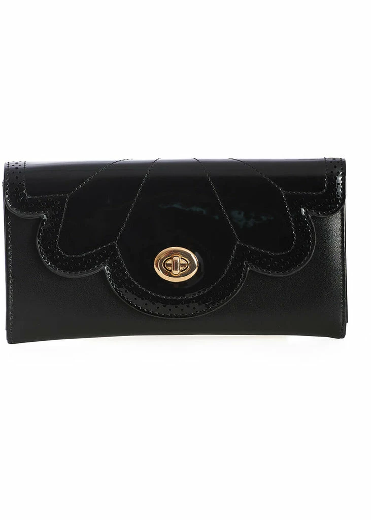 Banned Scalloped Wallet Black 1 Banned Scalloped Wallet Black