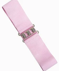Banned Elastic 50's Belt Pale Pink
