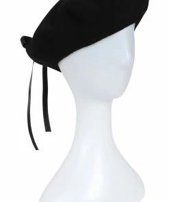 Collectif Suzette Ribbon 50's Beret Black -Love Vintage Sales collectif ACAW2123A suzette ribbon beret blk 0 1024x1024