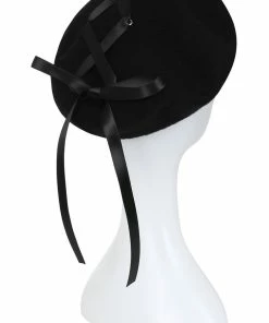 Collectif Suzette Ribbon 50's Beret Black