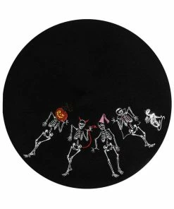 Collectif Skeleton Boo-gie Beret Black