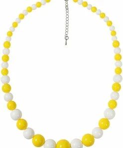 Collectif Natalie Two Tone 60's Necklace Yellow White