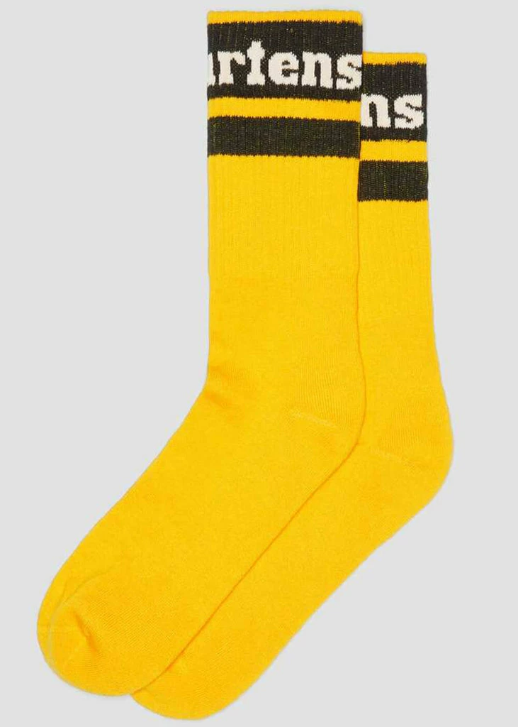 Dr. Martens Athletic Logo Socks Yellow 4 Dr. Martens Athletic Logo Socks Yellow - Image 4