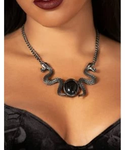 Love Vintage Sales 3 Killstar Viperine Snake Serpent Necklace Black