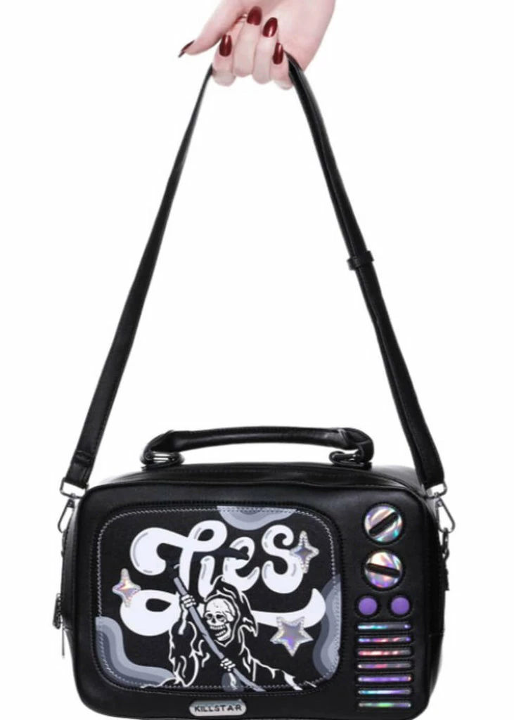 Killstar Tv Lies Handbag Black 3 Killstar Tv Lies Handbag Black - Image 3