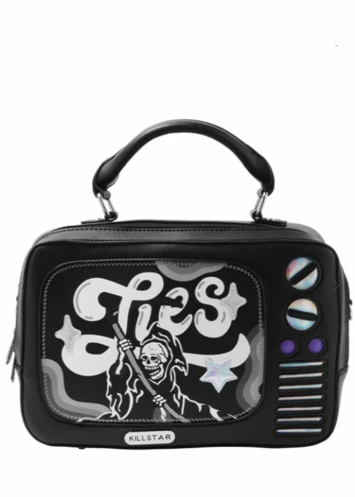 Killstar Tv Lies Handbag Black 1 Killstar Tv Lies Handbag Black