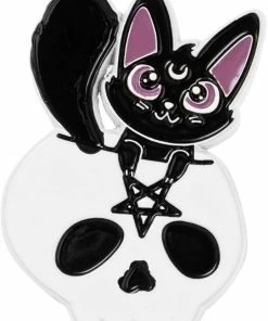 Killstar Hide 'N' Seek Cat Pin Silver