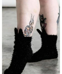 Killstar Cry Wolf Cozy Socks Black
