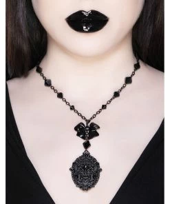 Killstar Madame Morte Skull Necklace Black