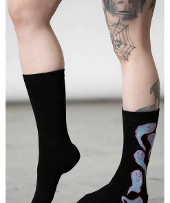 Killstar Phantom Ghosts Socks Black -Love Vintage Sales killstar KSRA004980 phantom socks blk 0 1024x1024