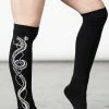 Killstar Cobra Maiden Stockings Black