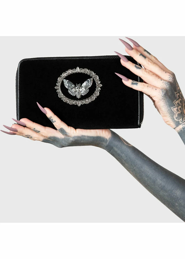 Killstar Enchanted Tales Moth Wallet Black 4 Killstar Enchanted Tales Moth Wallet Black - Image 4