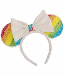 Loungefly Disney Minnie Mouse Sequin Rainbow Headband