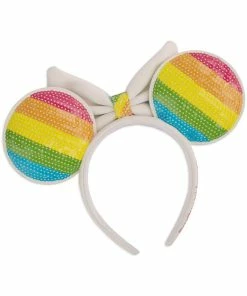 Loungefly Disney Minnie Mouse Sequin Rainbow Headband -Love Vintage Sales loungefly WDHB0088 minnie sequin rainbow headband 2 1024x1024