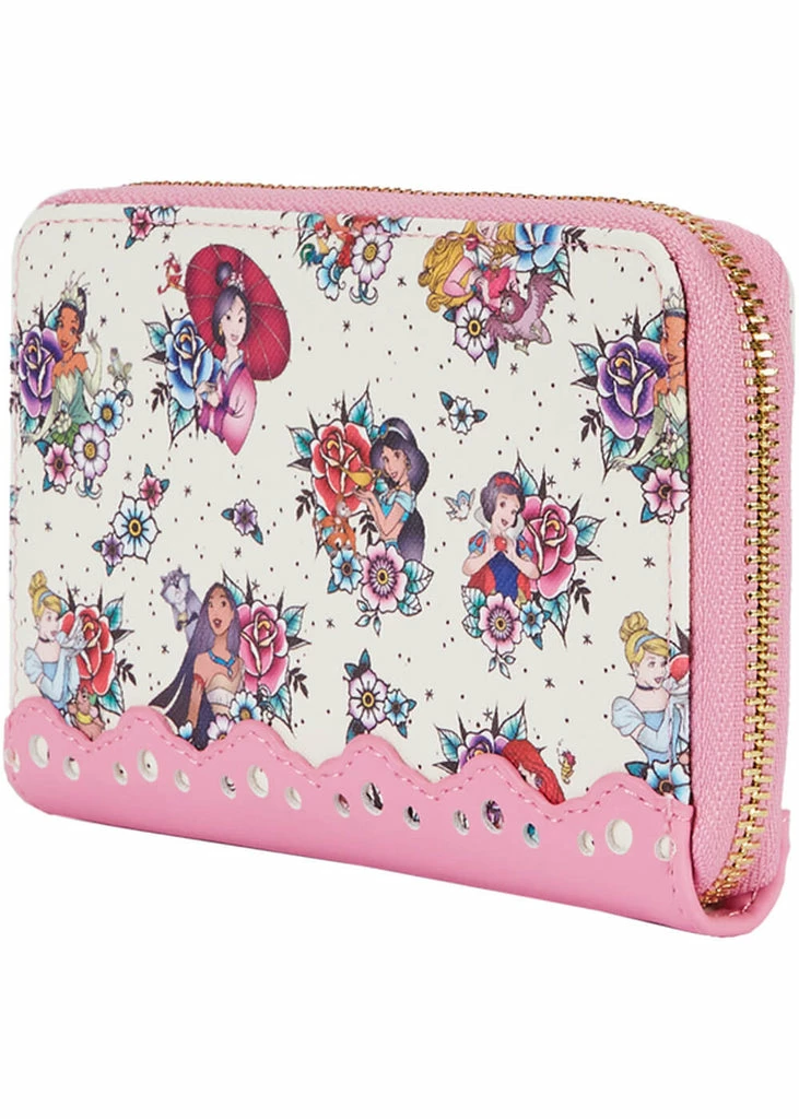 Loungefly Disney Princess Tattoo AOP Wallet Multi 4 Loungefly Disney Princess Tattoo AOP Wallet Multi - Image 4