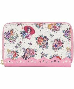 Love Vintage Sales 39 Loungefly Disney Princess Tattoo AOP Wallet Multi