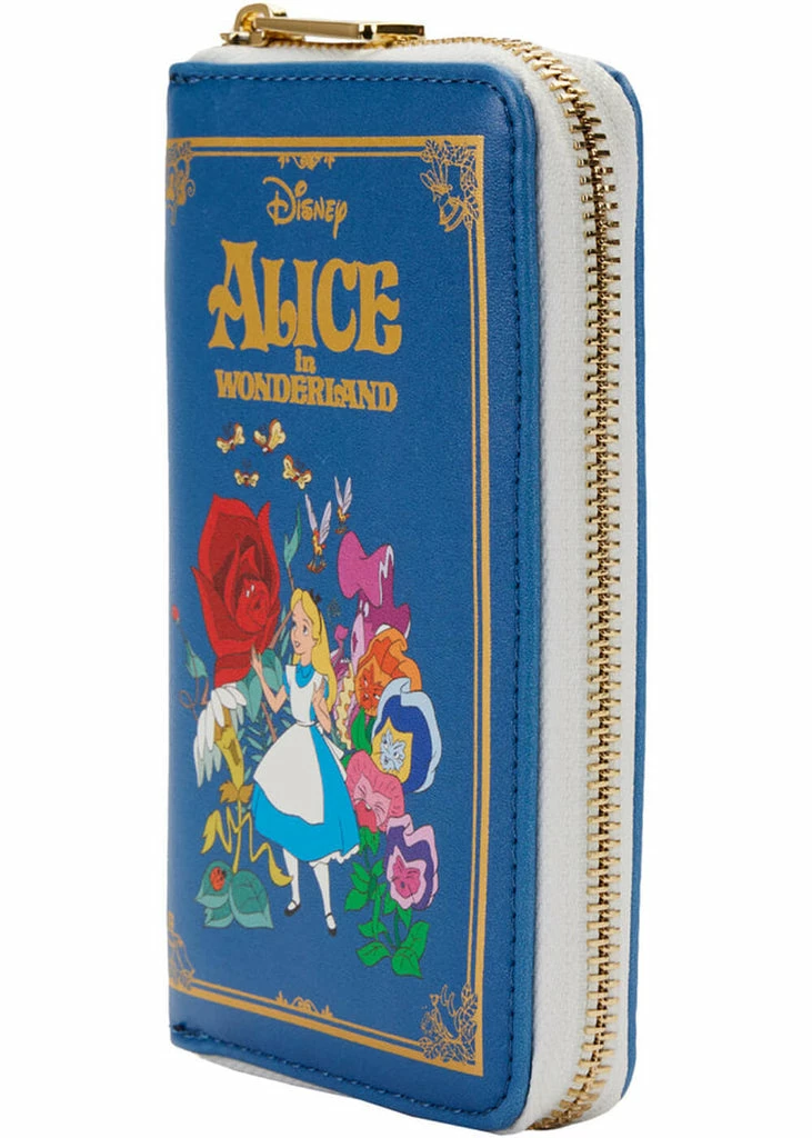 Loungefly Disney Alice In Wonderland Classic Book Wallet Blue 3 Loungefly Disney Alice In Wonderland Classic Book Wallet Blue - Image 3