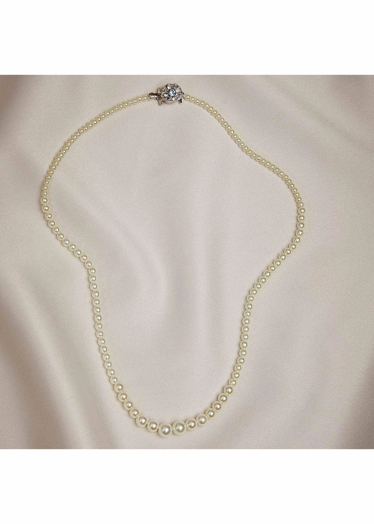 Love Vintage Flapper Pearl 20's Necklace Cream