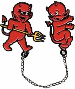 Sourpuss Hot Stuff Devils Enamel Pin Set Red