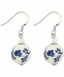 Succubus Jewellery Garden Bead Earrings White Blue