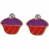 Succubus Crystal Cupcake Earrings Red