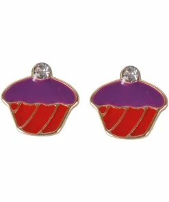 Succubus Crystal Cupcake Earrings Red