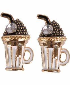 Succubus Milkshake Glossy Earrings White