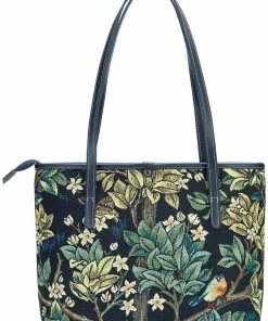 Tapestry Bags Morris Tree Of Life Shoulderbag In Blue -Love Vintage Sales tapestry bags COLL ART WM TLBL morris tree of life bag blue 3 1024x1024