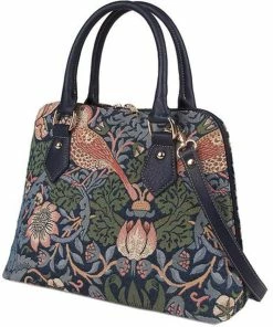 Tapestry Bags William Morris Strawberry Thief Handbag Blue -Love Vintage Sales tapestry bags CONV STBL strawberry bag blue 0 1024x1024