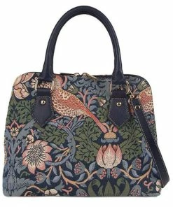 Tapestry Bags William Morris Strawberry Thief Handbag Blue